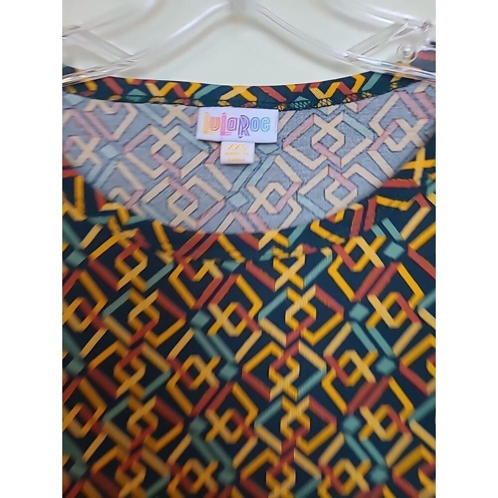 Lularoe XXS Julia Dress Multi-Color Geometric Knee length Lot Of 2 - Picture 11 of 16